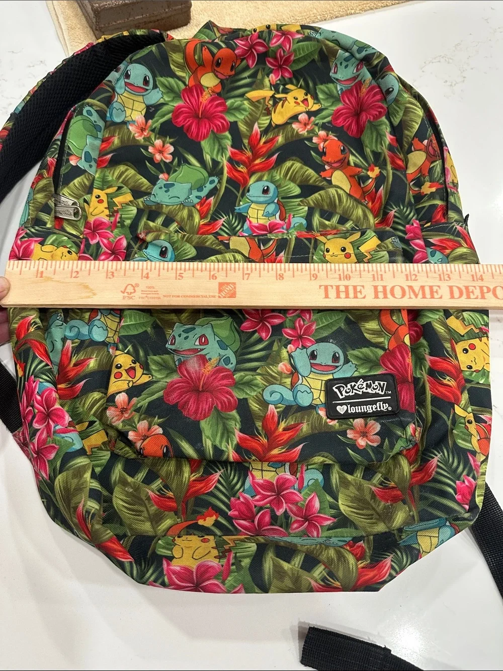 Loungefly Pokémon Tropical Print Backpack - Green, Red, Yellow, Blue, Orange